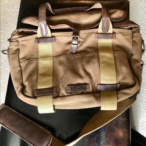 Ralph Lauren Canvas bag w/ leather trim